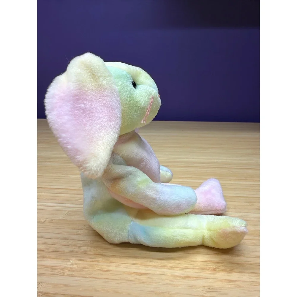 Ty Beanie Baby Hippie Bunny Rabbit 1998 Pastel Tie‎ Dye Plush w Tags